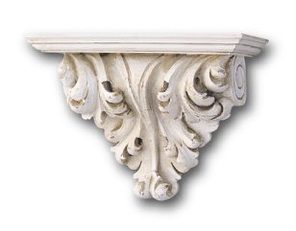 Leaf Scroll Bracket Shelf - Made in the USA - Lightweight and durable
